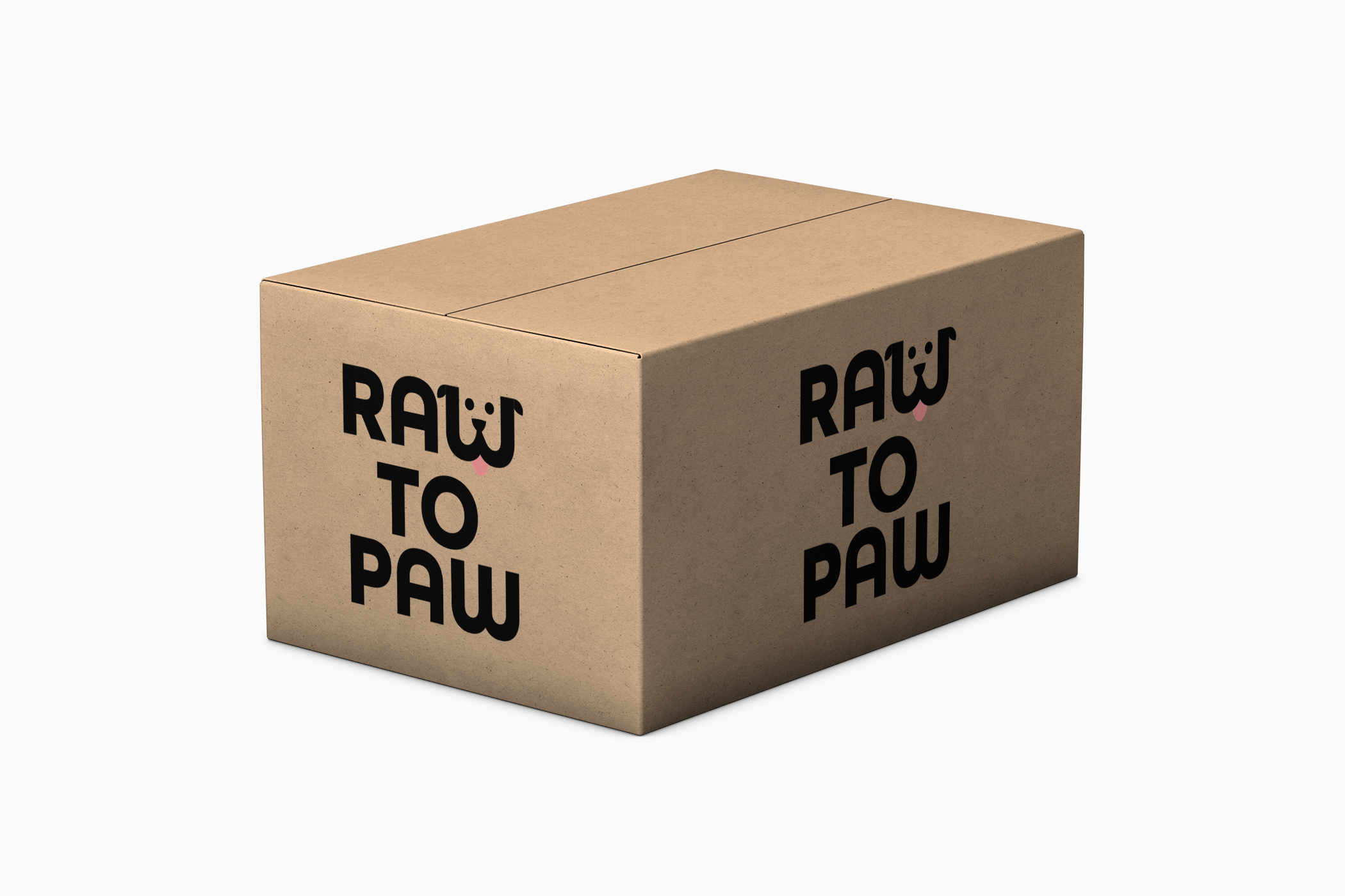 Raw to Paw packaging box for fresh frozen raw beef bones, delivering nutritious bones for your pets.