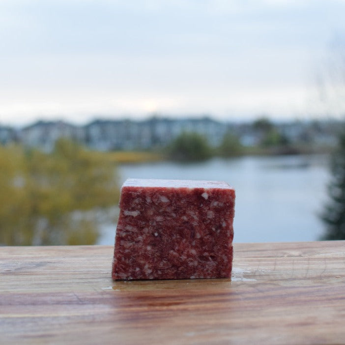 40 Chicken, Beef, Bison Mix block, human grade raw food delivered, rich in nutrients, perfect for your pet's diet.